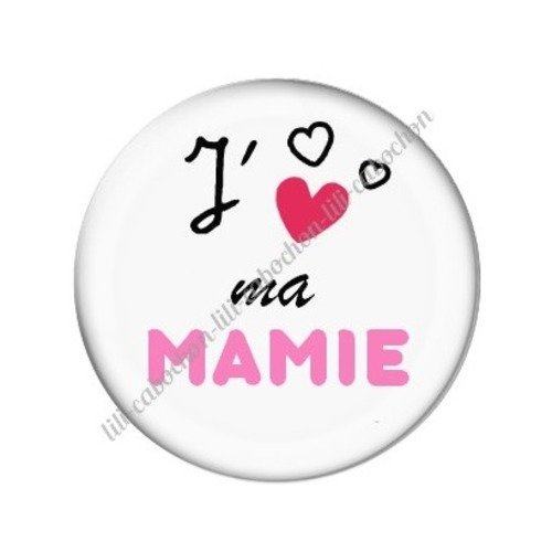 Cabochon résine à coller 25 mm mamie a51