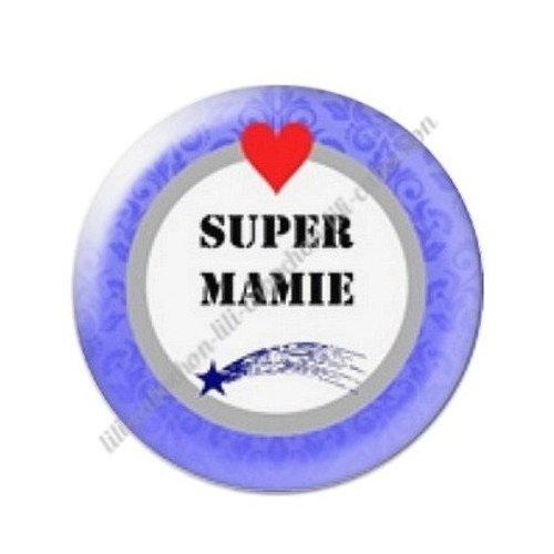 Cabochon résine à coller 25 mm mamie b6