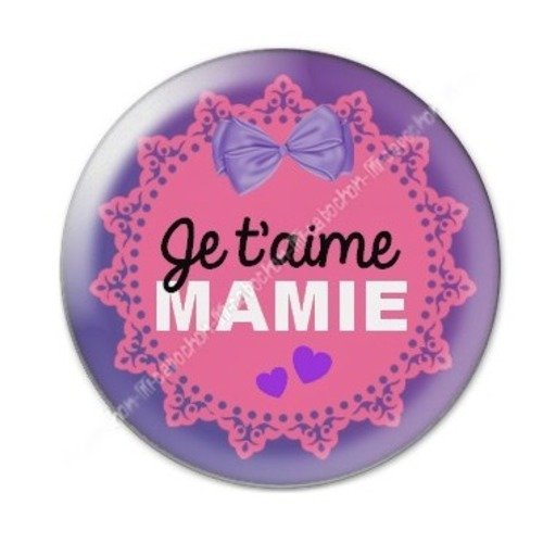 Cabochon résine à coller 25 mm mamie c4