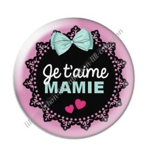 Cabochon résine à coller 25 mm mamie c15