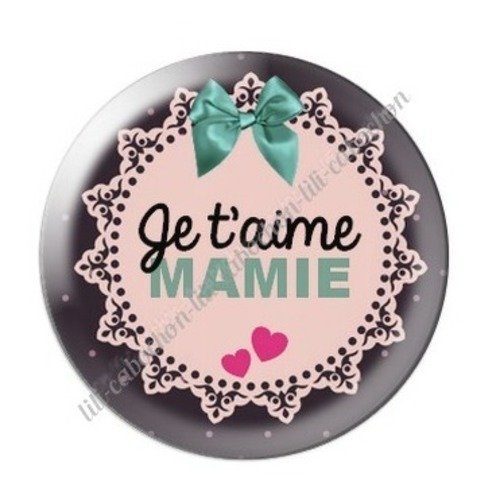 Cabochon résine à coller 25 mm mamie c11