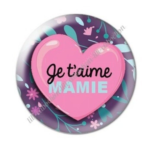 Cabochon résine à coller 25 mm mamie c12