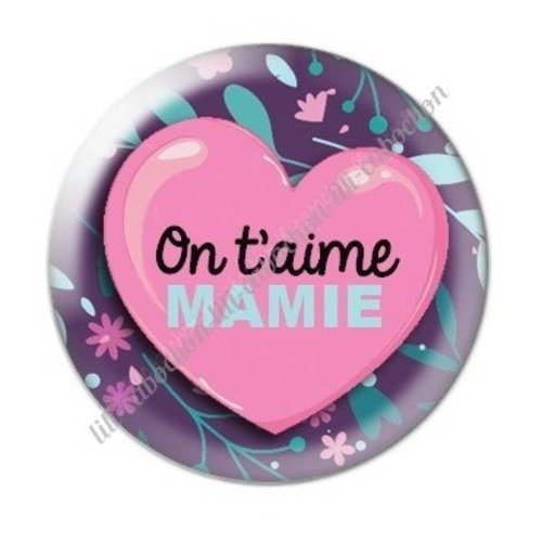 Cabochon résine à coller 25 mm mamie c13