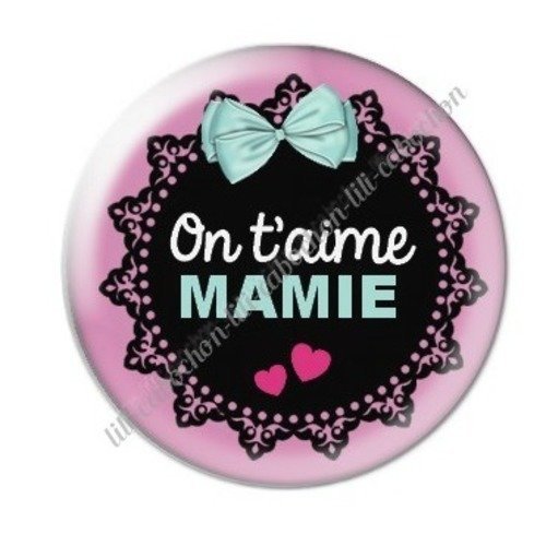 Cabochon résine à coller 25 mm mamie c14