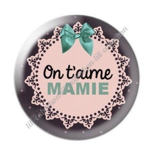 Cabochon résine à coller 25 mm mamie c10