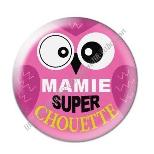 Cabochon résine à coller 25 mm mamie c17