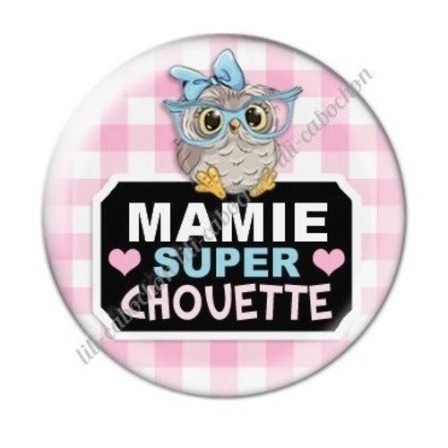 Cabochon résine à coller 25 mm mamie c18