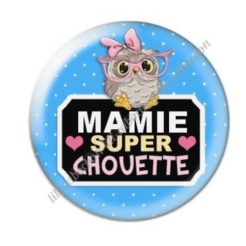 Cabochon résine à coller 25 mm mamie c21