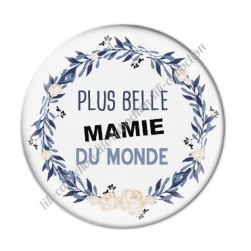 Cabochon résine à coller 25 mm mamie c25