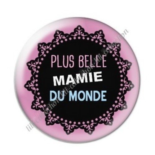 Cabochon résine à coller 25 mm mamie c26