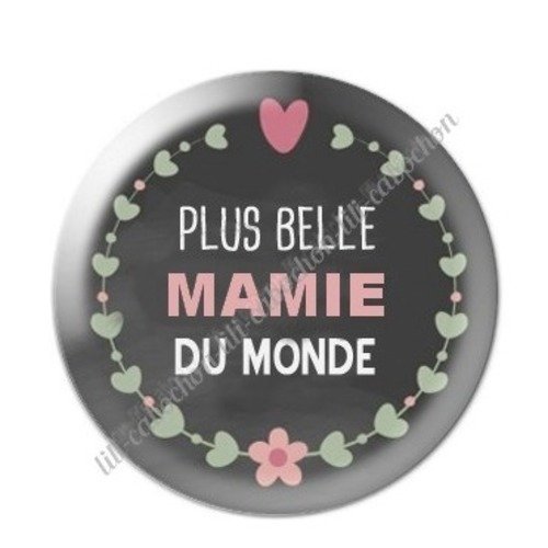 Cabochon résine à coller 25 mm mamie c29