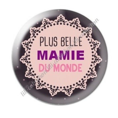 Cabochon résine à coller 25 mm mamie c30