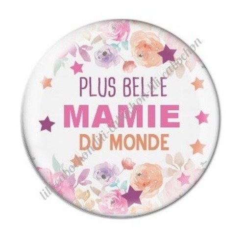 Cabochon résine à coller 25 mm mamie c33
