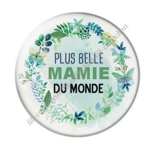 Cabochon résine à coller 25 mm mamie c35