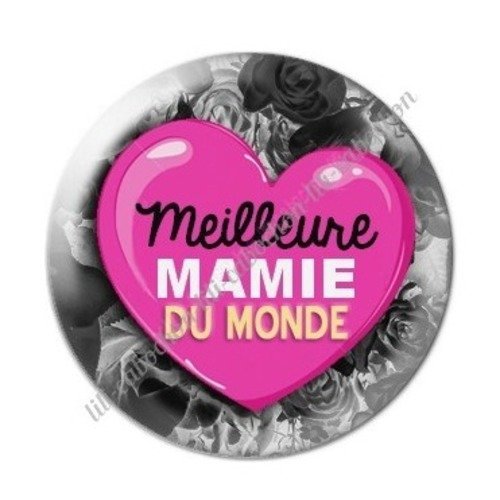 Cabochon résine à coller 25 mm mamie c36