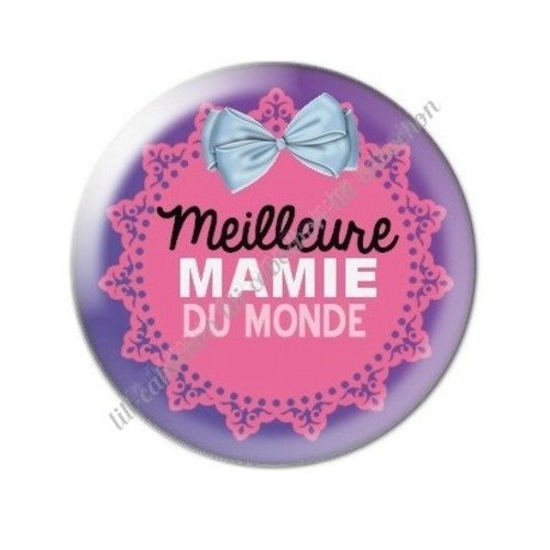 Cabochon résine à coller 25 mm mamie c37