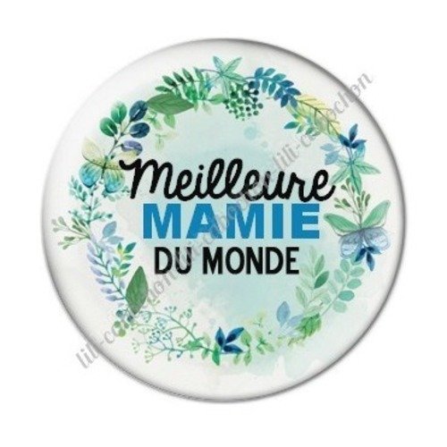 Cabochon résine à coller 25 mm mamie c38