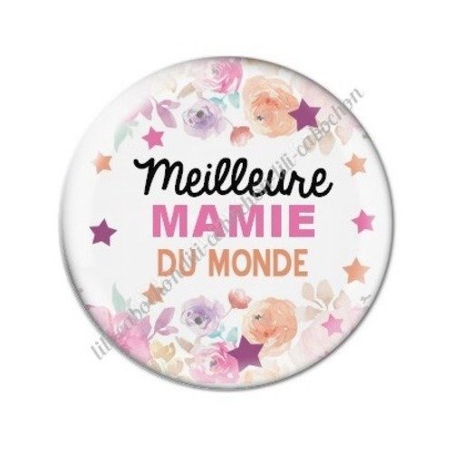 Cabochon résine à coller 25 mm mamie c40