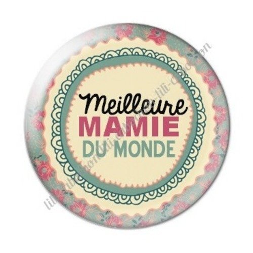 Cabochon résine à coller 25 mm mamie c42