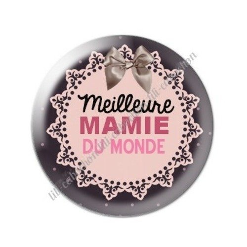 Cabochon résine à coller 25 mm mamie c43