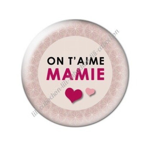 Cabochon résine à coller 25 mm mamie c46