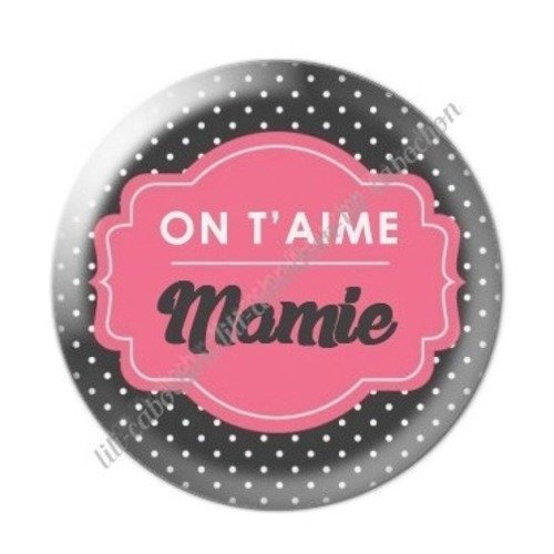 Cabochon résine à coller 25 mm mamie c48