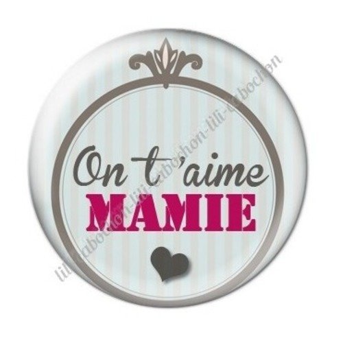 Cabochon résine à coller 25 mm mamie c49