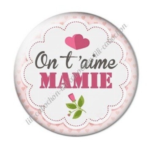 Cabochon résine à coller 25 mm mamie c51