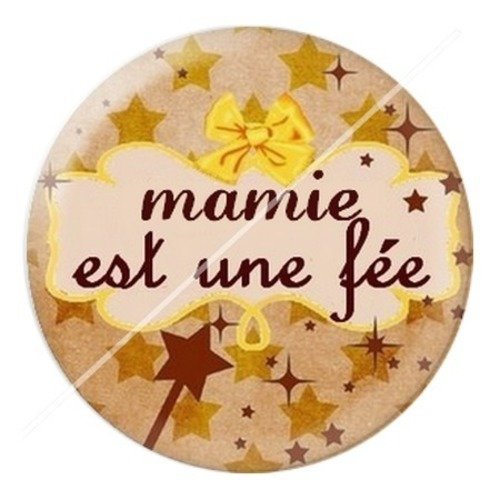 Cabochon résine à coller 25 mm mamie e3