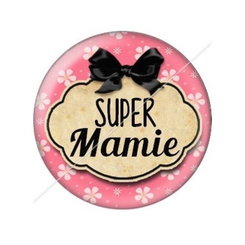 Cabochon résine à coller 25 mm mamie e8