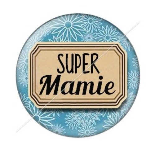 Cabochon résine à coller 25 mm mamie z f3