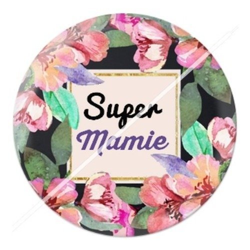 Cabochon résine à coller 25 mm mamie z f4