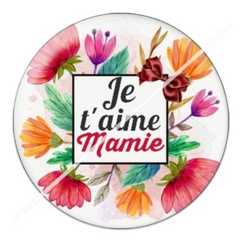 Cabochon résine à coller 25 mm mamie z f6