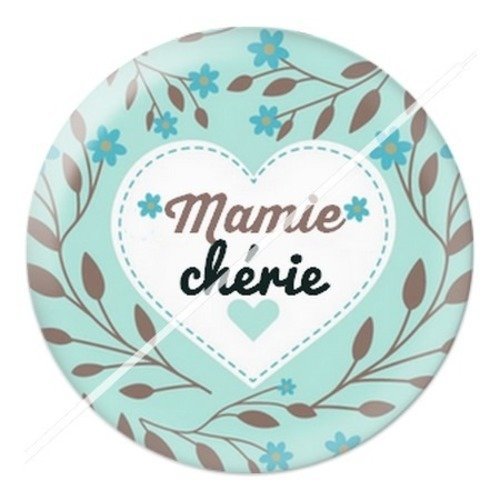 Cabochon résine à coller 25 mm mamie z f9