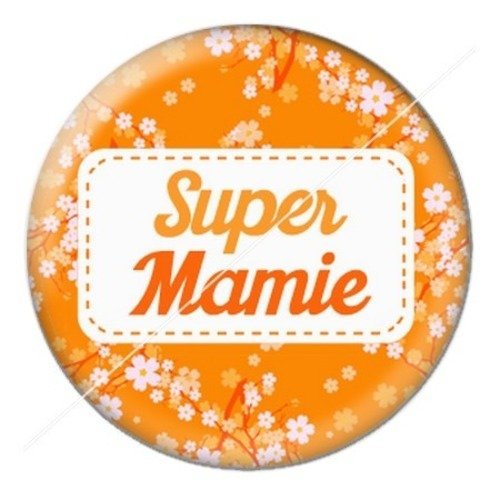 Cabochon résine à coller 25 mm mamie z f11