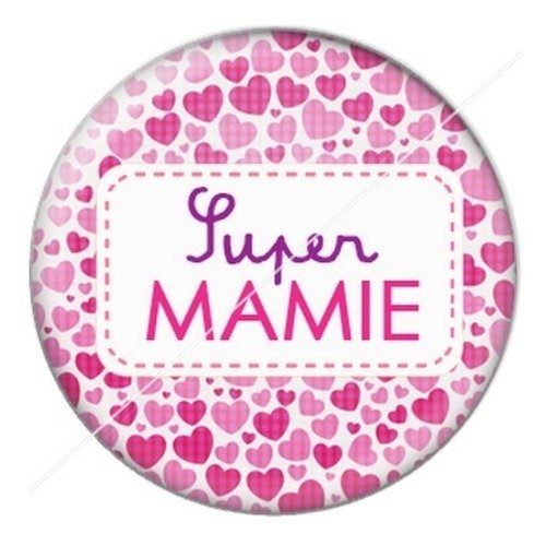 Cabochon résine à coller 25 mm mamie z f13