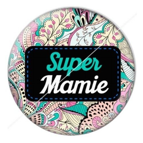 Cabochon résine à coller 25 mm mamie z f14