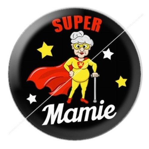 Cabochon résine à coller 25 mm mamie z f15