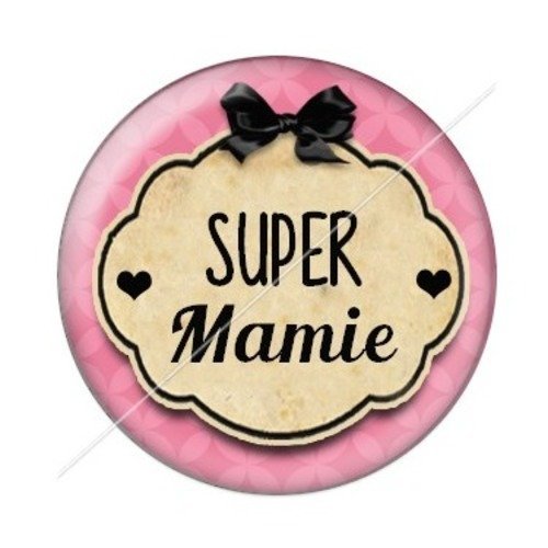 Cabochon résine à coller 25 mm mamie z f20
