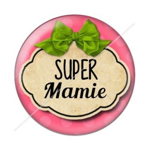 Cabochon résine à coller 25 mm mamie z f21