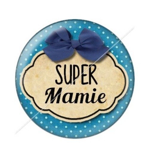 Cabochon résine à coller 25 mm mamie z f23