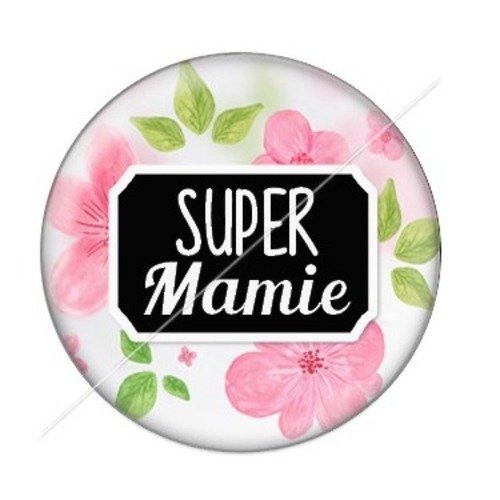 Cabochon résine à coller 25 mm mamie z f26