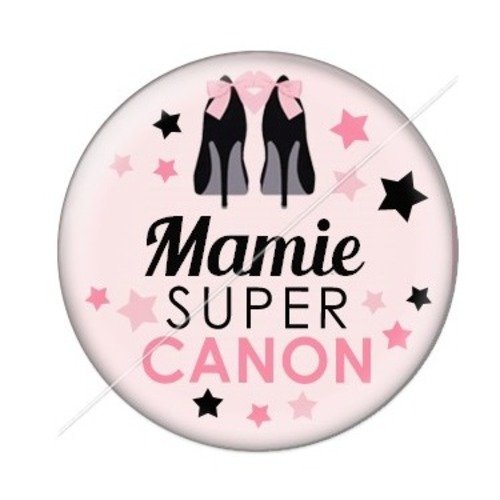 Cabochon résine à coller 25 mm mamie z f28