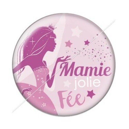 Cabochon résine à coller 25 mm mamie z f29