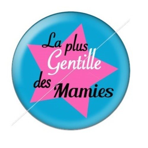 Cabochon résine à coller 25 mm mamie z f36