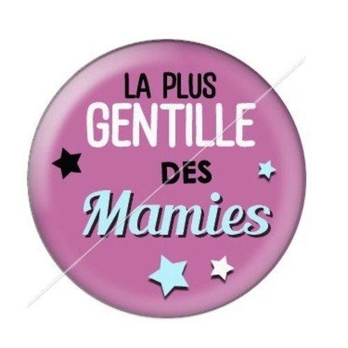 Cabochon résine à coller 25 mm mamie z f38