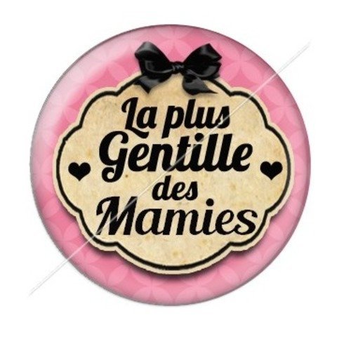 Cabochon résine à coller 25 mm mamie z f39