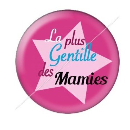 Cabochon résine à coller 25 mm mamie z f40