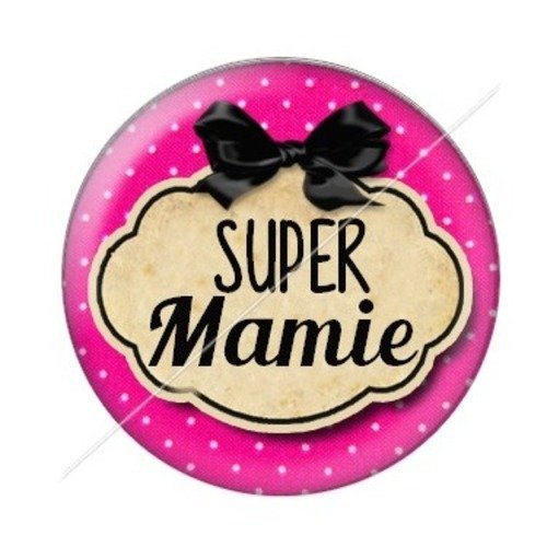 Cabochon résine à coller 25 mm mamie z g6