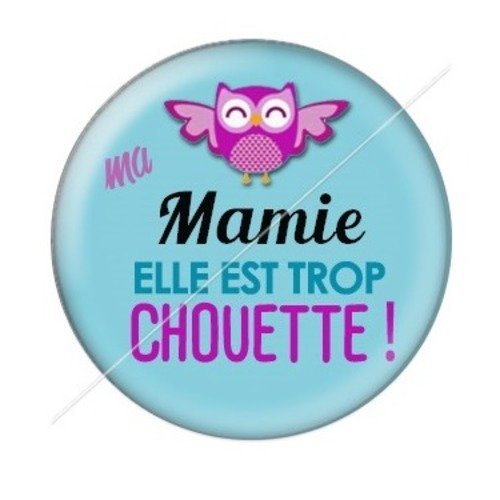 Cabochon résine à coller 25 mm mamie z g8